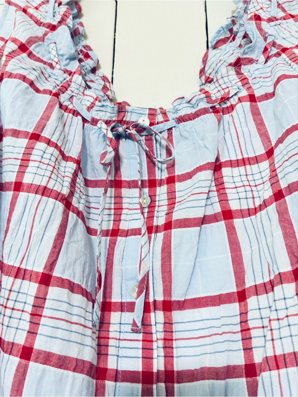 Universal Thread Women's Mini Swing Shift Dress Blue Plaid Size XXL New With Tag - Picture 3 of 7